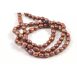 CULTURED FRESHWATER BRONZE PEARLS RICE 4MM